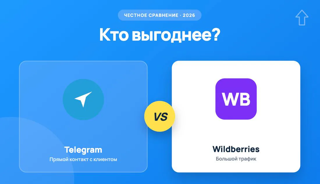 Иллюстрация к статье «Telegram vs Wildberries: честное сравнение для продавца в 2026 году»